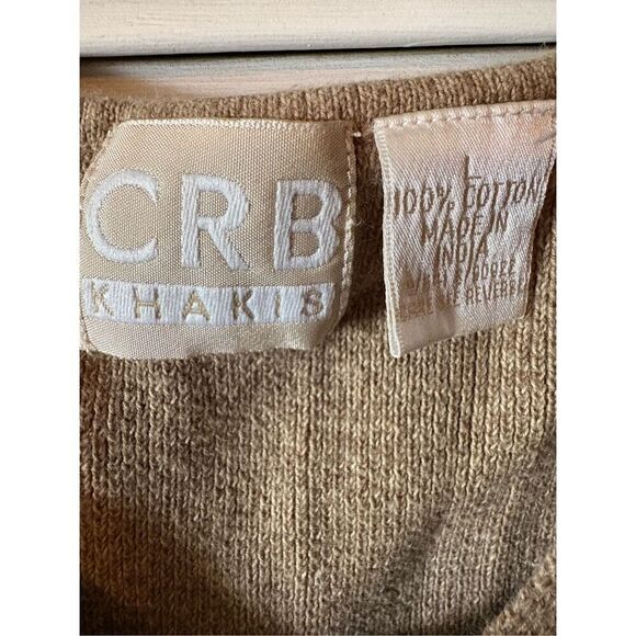 Sweater, CRB Khaki Mens Sweater Vest, size Large, medium brown - Picture 3 of 4